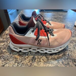 On Running Coral and Black Athletic Shoes size 7 women’s